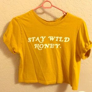 Yellow crop top